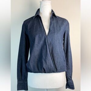 AG Jeans Jalin Denim Top in Space Rinse Size XS Revolve